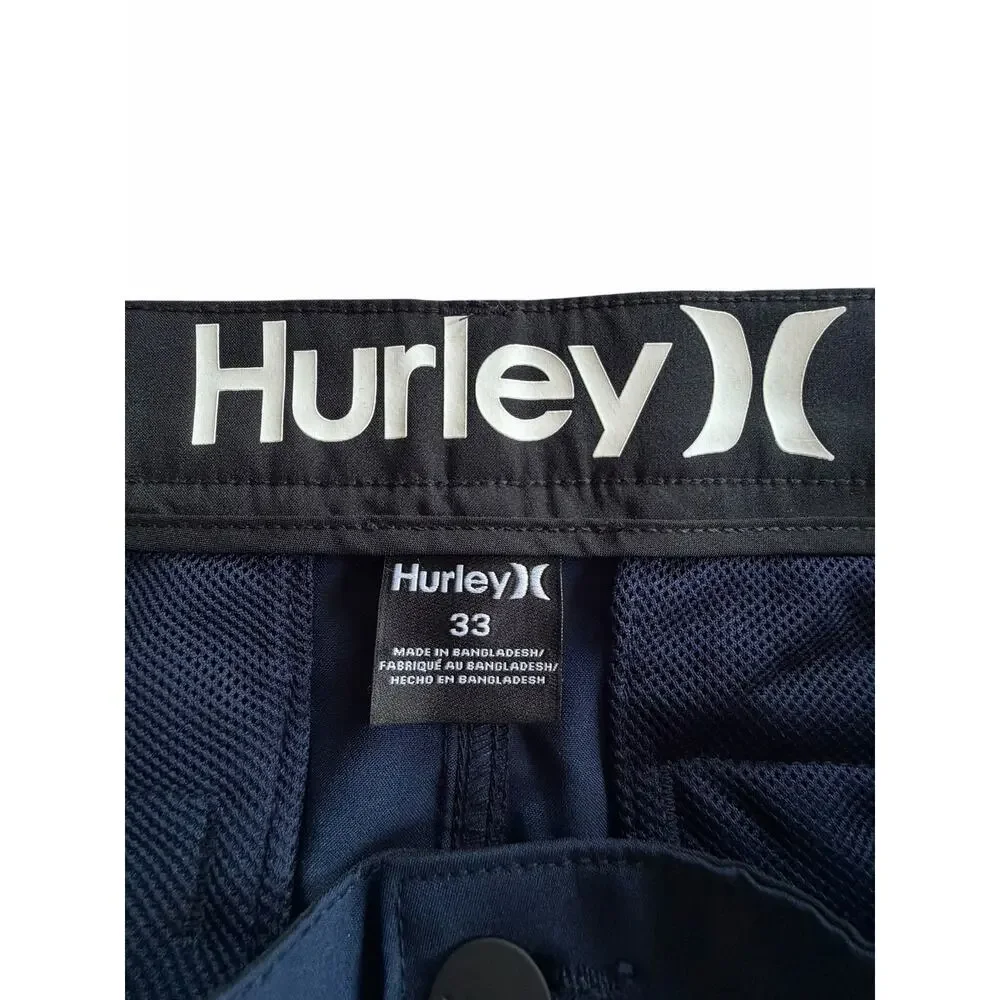 *SOLD* NWT Hurley Navy Hybrid Walk Shorts Water Repellent Size 33 Beach Surf_5
